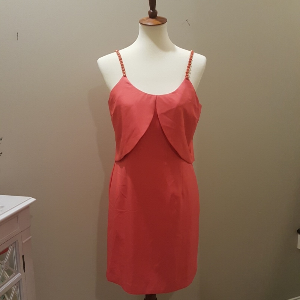 NWT coral cocktail dress.
